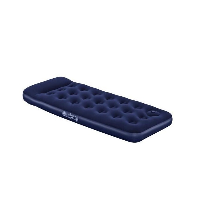 Matelas gonflable camping - BESTWAY - 1 place -185x76x22 cm avec pompe a pied intégrée