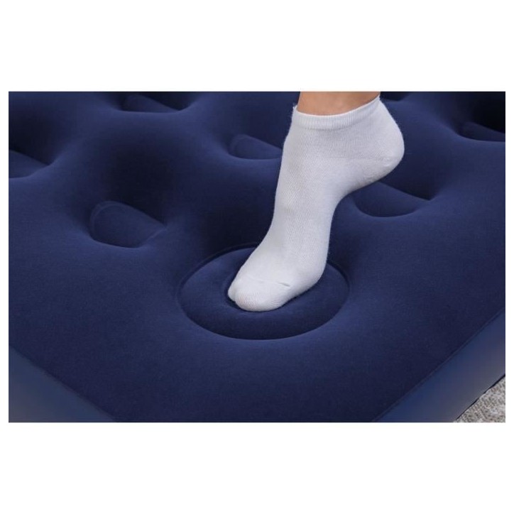 Matelas gonflable camping - BESTWAY - 1 place -185x76x22 cm avec pompe a pied intégrée