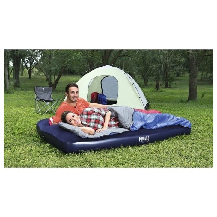 Matelas gonflable camping - BESTWAY - 67225 - 2 places - 1,91m x 1,37m x 22cm - Avec pompe a pied intégrée Matelas gonflable camping - BESTWAY - 67225 - 2 places - 1,91m x 1,37m x 22cm - Avec pompe a pied intégrée