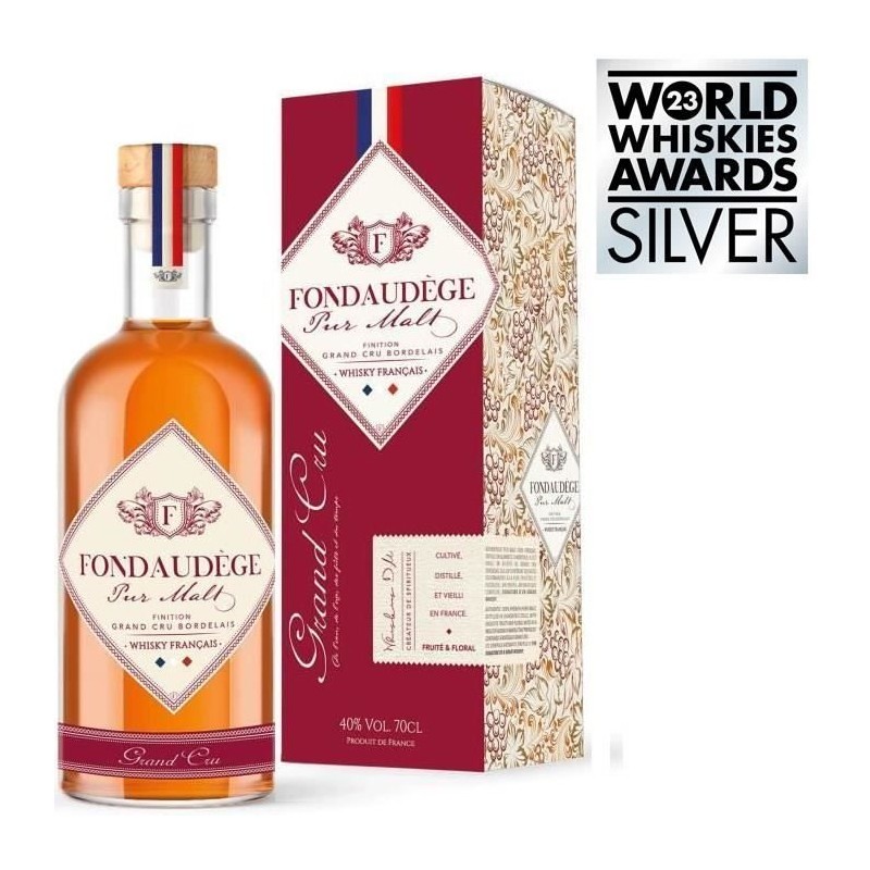 Fondaudege - Vieillissement Grand cru Bordelais - Whisky - 40,0% Vol. Fondaudege - Vieillissement Grand cru Bordelais - Whisky - 40,0% Vol.