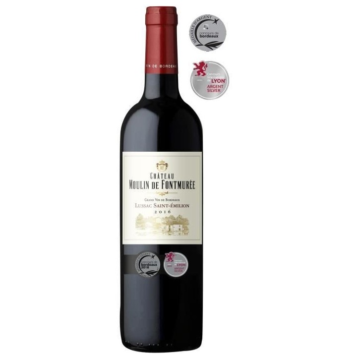Château Moulin de Fontmurée 2016 Lussac Saint-Emilion - Vin rouge de Bordeaux