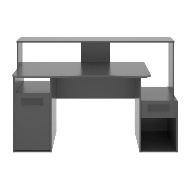 Bureau gaming - FOSK - Graphite -154 x 62/69 x 85/98 cm Bureau gaming - FOSK - Graphite -154 x 62/69 x 85/98 cm