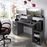 Bureau gaming - FOSK - Graphite -154 x 62/69 x 85/98 cm