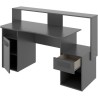 Bureau gaming - FOSK - Graphite -154 x 62/69 x 85/98 cm