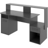 Bureau gaming - FOSK - Graphite -154 x 62/69 x 85/98 cm
