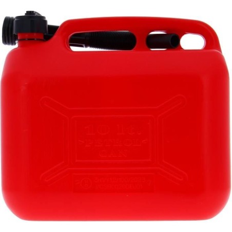 Jerrican 10L homologué carburants - PRECISION STEEL - L310 xl170 x H300mm - flexible diam : 19mm - L : 310mm - Diam goulot : 32