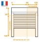 Volet roulant double parois H140 cm x L120 cm PVC recoupable en largeur et hauteur - Manoeuvre électrique filaire - Coloris Bla