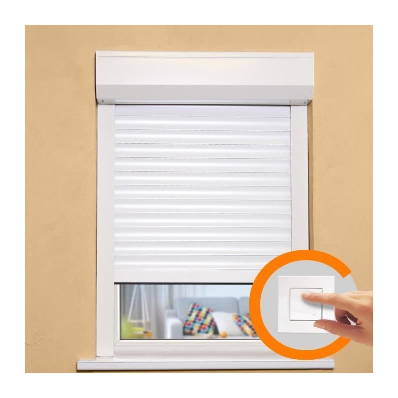 Volet roulant double parois H140 cm x L150 cm PVC recoupable en largeu Volet roulant double parois H140 cm x L150 cm PVC recoupable en largeu