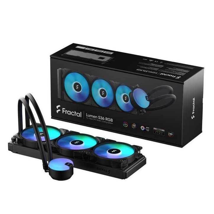 FRACTAL DESIGN - Lumen S36 v2 RGB (AM5/LGA 1700 compatible) - Ventilateur - 67 mm
