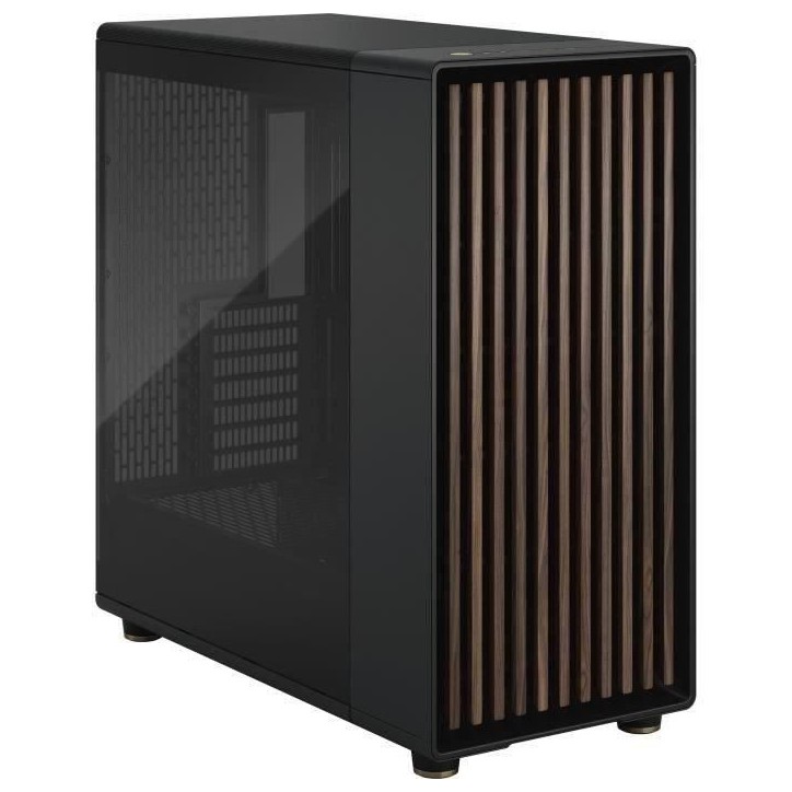 Boîtier PC - FRACTAL DESIGN - North XL Charcoal Black TG Dark - FD-C-NOR1X-02 - E-ATX - Design élégant en bois et en alliage