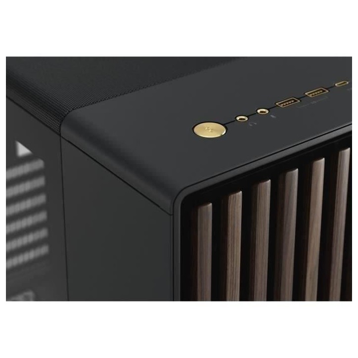Boîtier PC - FRACTAL DESIGN - North XL Charcoal Black TG Dark - FD-C-NOR1X-02 - E-ATX - Design élégant en bois et en alliage