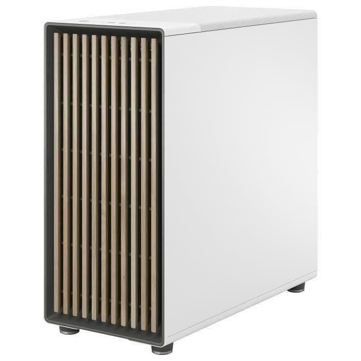 Boîtier PC - FRACTAL DESIGN - North XL Chalk White TG Clear - FD-C-NOR1X-04 - E-ATX - Design élégant en bois et en alliage