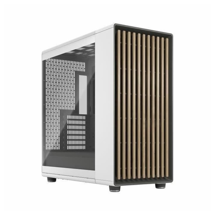 Boîtier PC - FRACTAL DESIGN - North XL Chalk White TG Clear - FD-C-NOR1X-04 - E-ATX - Design élégant en bois et en alliage
