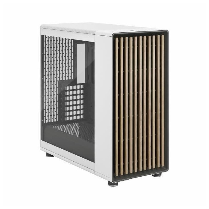 Boîtier PC - FRACTAL DESIGN - North XL Chalk White TG Clear - FD-C-NOR1X-04 - E-ATX - Design élégant en bois et en alliage