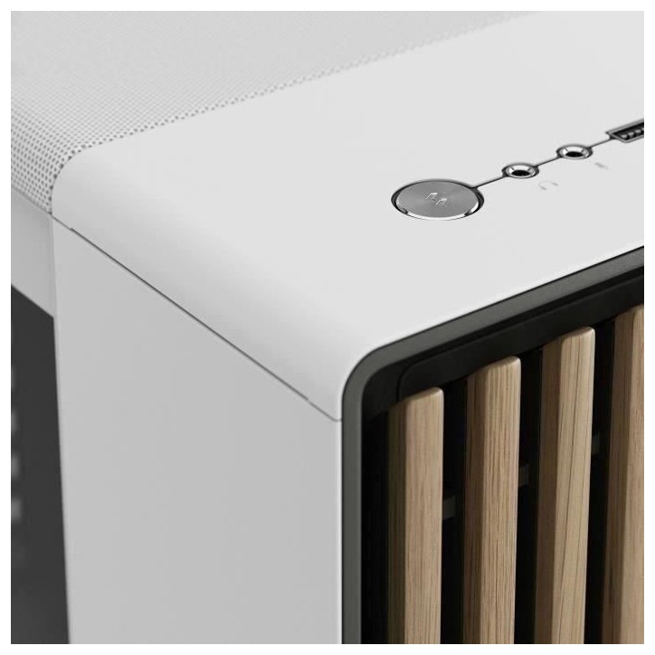 Boîtier PC - FRACTAL DESIGN - North XL Chalk White TG Clear - FD-C-NOR1X-04 - E-ATX - Design élégant en bois et en alliage