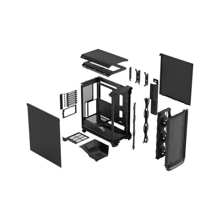 Boîtier PC - FRACTAL DESIGN - Meshify 3 Solid - E-ATX (277 mm) - 3 ventilateurs - USB Type C de 20 Gbps - Noir Boîtier PC - FRACTAL DESIGN - Meshify 3 Solid - E-ATX (277 mm) - 3 ventilateurs - USB Type C de 20 Gbps - Noir