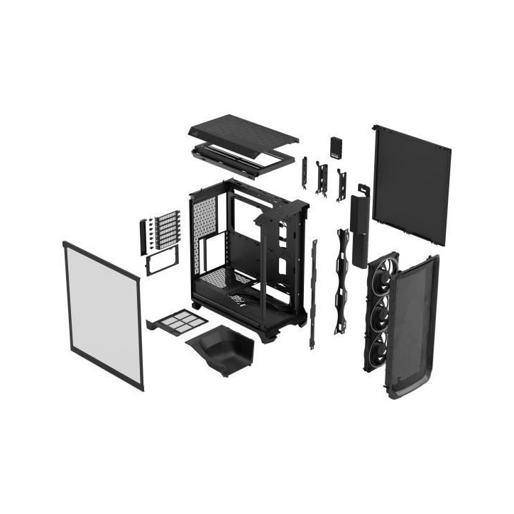 Boîtier PC - FRACTAL DESIGN - Meshify 3 Ambience Pro RGB - E-ATX (277 mm) - 3 ventilateurs - USB Type C de 20 Gbps - Noir
