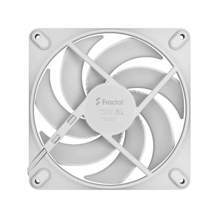 Ventilateur PC - FRACTAL DESIGN - Momentum 14 - FDB - Contrôle PWM - Pales balayées qui réduit le bruit - Blanc