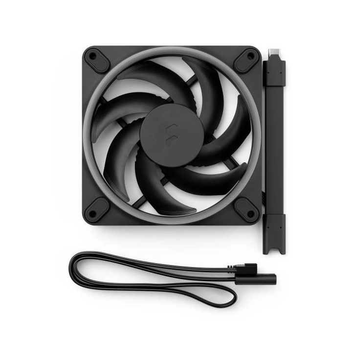 Ventilateur PC - FRACTAL DESIGN - Momentum 12 RGB - FDB - Anneau lumineux ARGB Gen 2 - Contrôle PWM - Noir
