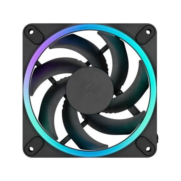Ventilateur PC - FRACTAL DESIGN - Momentum 12 RGB - FDB - Anneau lumineux ARGB Gen 2 - Contrôle PWM - Noir