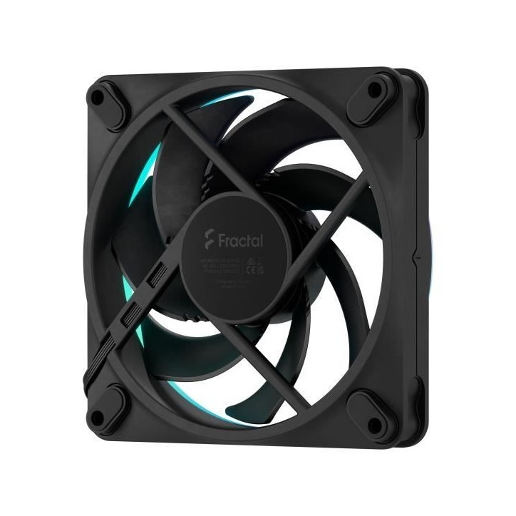 Ventilateur PC - FRACTAL DESIGN - Momentum 12 RGB - FDB - Anneau lumineux ARGB Gen 2 - Contrôle PWM - Noir