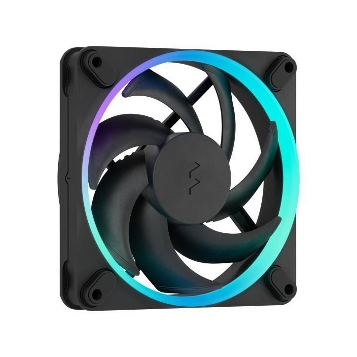 Ventilateur PC - FRACTAL DESIGN - Momentum 12 RGB - FDB - Anneau lumineux ARGB Gen 2 - Contrôle PWM - Noir