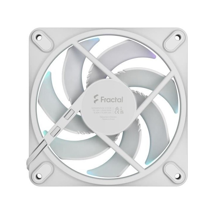 Ventilateur PC - FRACTAL DESIGN - Momentum 12 RGB - FDB - Anneau lumineux ARGB Gen 2 - Contrôle PWM - Blanc Ventilateur PC - FRACTAL DESIGN - Momentum 12 RGB - FDB - Anneau lumineux ARGB Gen 2 - Contrôle PWM - Blanc