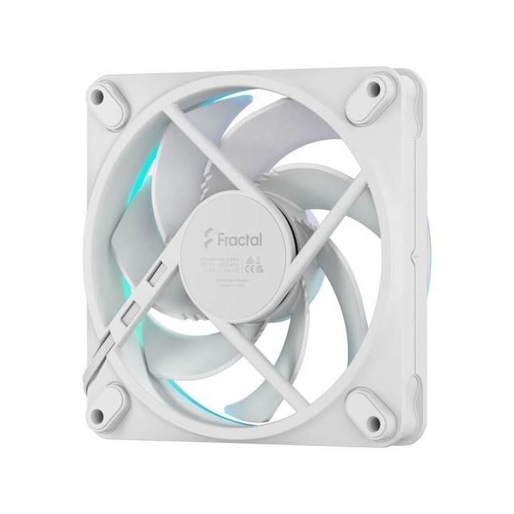 Ventilateur PC - FRACTAL DESIGN - Momentum 12 RGB - FDB - Anneau lumineux ARGB Gen 2 - Contrôle PWM - Blanc Ventilateur PC - FRACTAL DESIGN - Momentum 12 RGB - FDB - Anneau lumineux ARGB Gen 2 - Contrôle PWM - Blanc