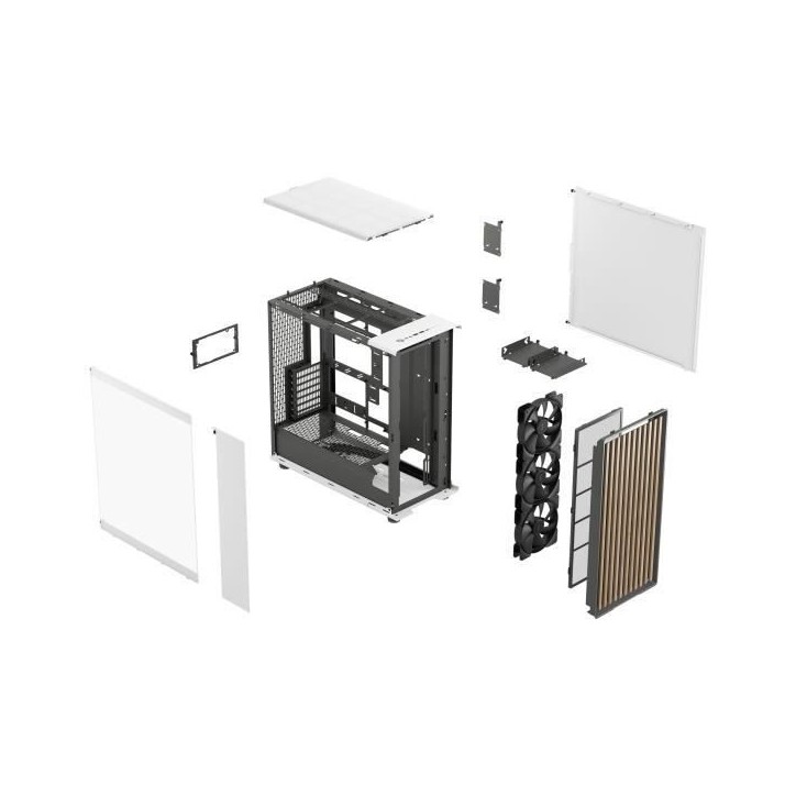 Boîtier PC - FRACTAL DESIGN - North XL RC Chalk White TG - Blanc - ATX - USB 3.1 Gen 2 Type-C - 2xUSB 3.0