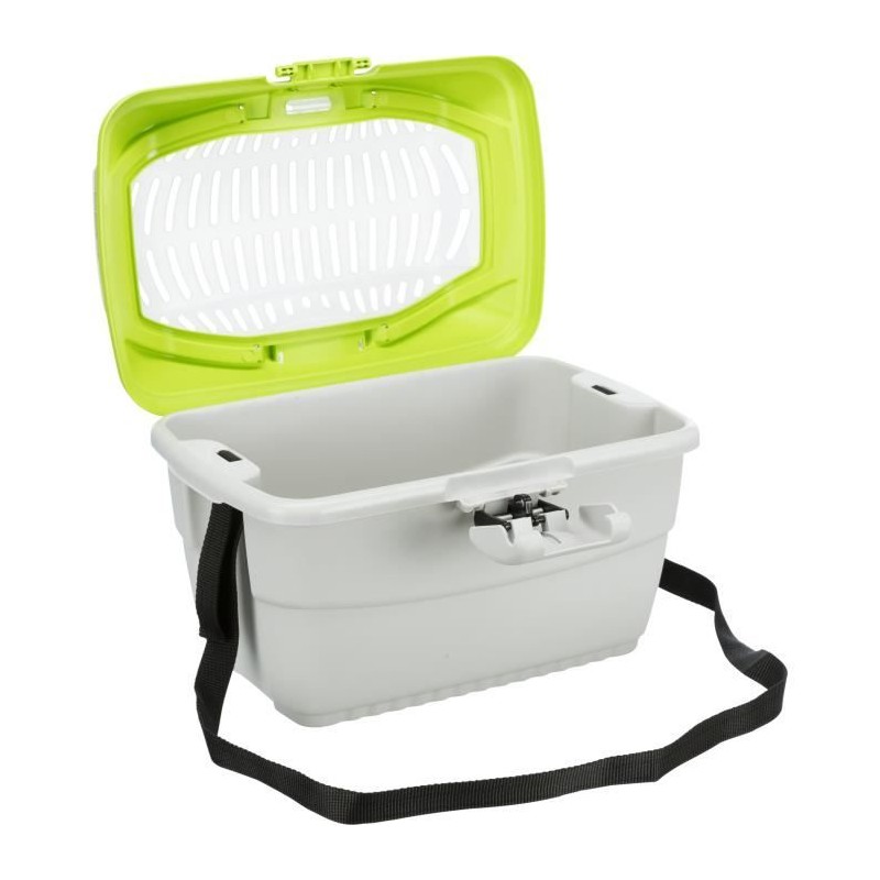 TRIXIE Box de transport Mini-Capri 40 × 22 × 30 cm gris clair/vert p