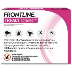 Frontline Tri-Act chien - Anti-puces anti-tiques pour chien S - 5-10kg