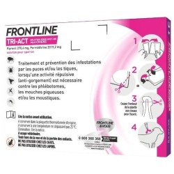 Frontline Tri-Act chien - Anti-puces anti-tiques pour chien L - 20-40k