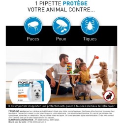 Frontline Spot On chien - Anti-puces anti-tiques pour chien S - 2-10kg