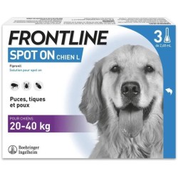 Frontline Spot On chien - Anti-puces anti-tiques pour chien L - 20-40k
