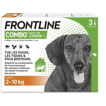 Frontline Combo chien - Anti-puces anti-tiques pour chien S - 2-10kg -