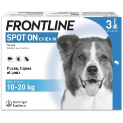 Frontline Spot On chien - Anti-puces anti-tiques pour chien M - 10-20k