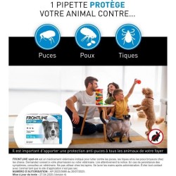 Frontline Spot On chien - Anti-puces anti-tiques pour chien M - 10-20k