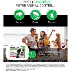 Frontline Combo chien - Anti-puces anti-tiques pour chien XL - 40-60kg