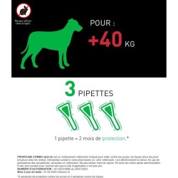 Frontline Combo chien - Anti-puces anti-tiques pour chien XL - 40-60kg