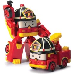 ROBOCAR POLI - VEHICULE TRANSFORMABLE ROY pompier - Bras articulés -