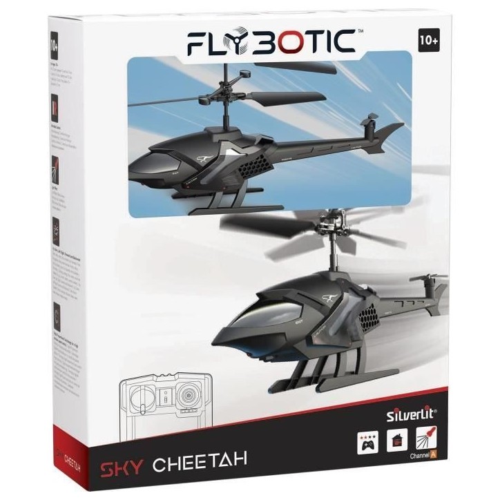 Hélicoptere télécommandé - FLYBOTIC - Sky cheetah - 24cm - 3 canaux - Des 10ans Hélicoptere télécommandé - FLYBOTIC - Sky cheetah - 24cm - 3 canaux - Des 10ans