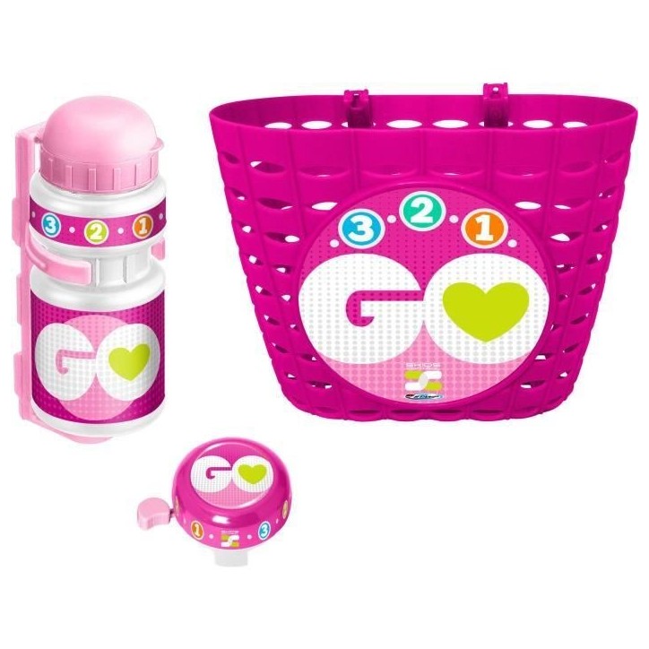 Set ludique STAMP - Corbeille + Bidon + Sonnette Rose - Skids Control Set ludique STAMP - Corbeille + Bidon + Sonnette Rose - Skids Control