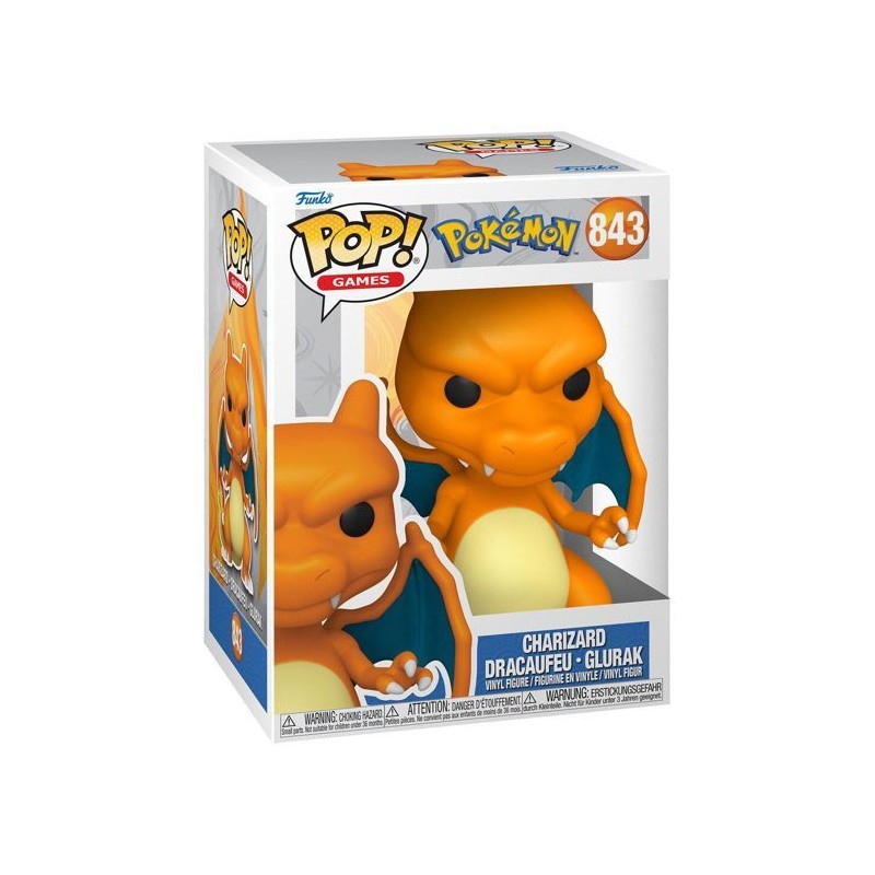 Figurine Funko Pop! Charizard - Dracaufeu 843 - Pokémon - Blanc/Orang Figurine Funko Pop! Charizard - Dracaufeu 843 - Pokémon - Blanc/Orang
