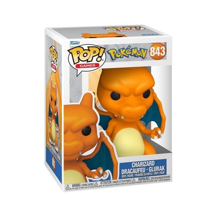 Figurine Funko Pop! Charizard - Dracaufeu 843 - Pokémon - Blanc/Orange - Pour Enfant - Pop ! Figurine Funko Pop! Charizard - Dracaufeu 843 - Pokémon - Blanc/Orange - Pour Enfant - Pop !