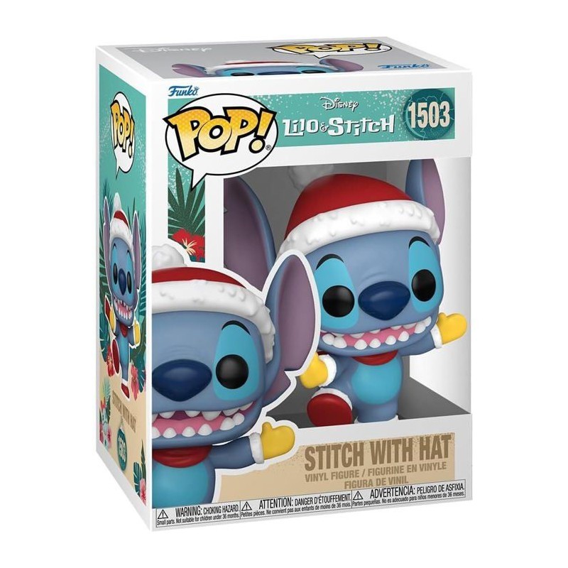 Figurine - FUNKO - Stitch avec chapeau - 9 cm - Multicolore - Pour enf