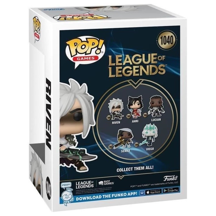 Figurine Funko Pop! - League of Legends - Riven - 9 cm - Vinyle - Emballage boîte-fenetre Figurine Funko Pop! - League of Legends - Riven - 9 cm - Vinyle - Emballage boîte-fenetre
