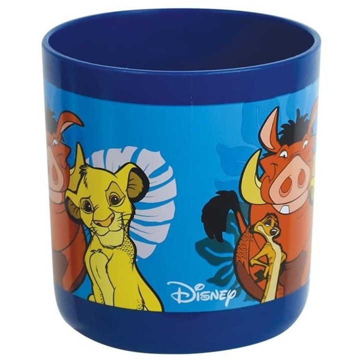 Lot Vaisselle Disney Le Roi Lion - FUN HOUSE - 006360 - Verre, Assiette Creuse, Assiette Plate, Mug, Gourde, Boîte Goûter Couv