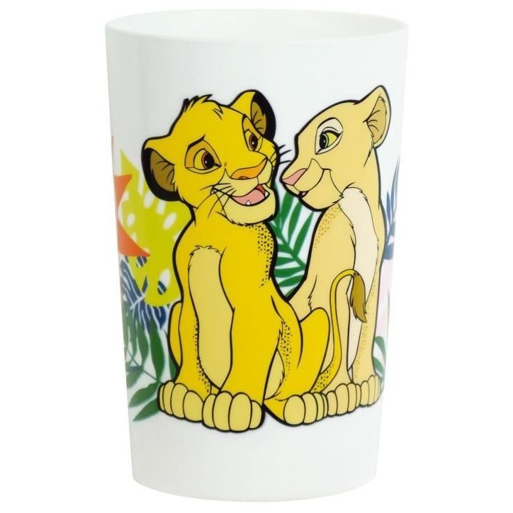 Lot Vaisselle Disney Le Roi Lion - FUN HOUSE - 006360 - Verre, Assiette Creuse, Assiette Plate, Mug, Gourde, Boîte Goûter Couv
