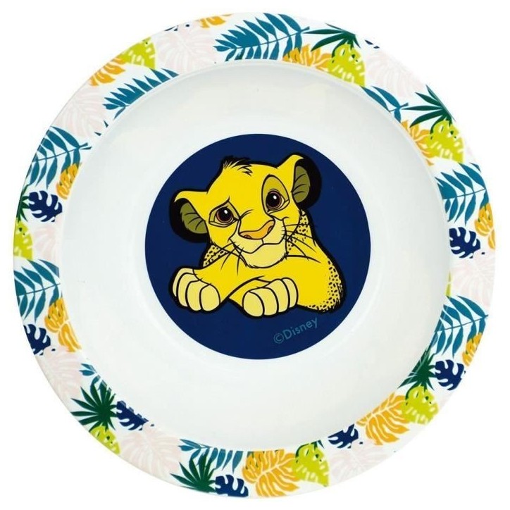 Lot Vaisselle Disney Le Roi Lion - FUN HOUSE - 006360 - Verre, Assiette Creuse, Assiette Plate, Mug, Gourde, Boîte Goûter Couv