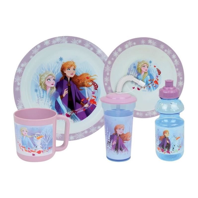 Lot Vaisselle Disney Reine des Neiges - FUN HOUSE - 006379 - Assiette